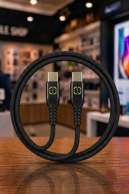 Walnut USB-C Cable – Heavy Duty Braided