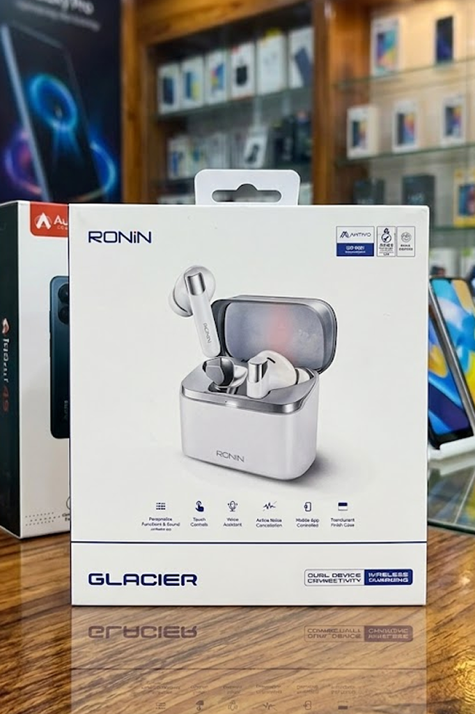 Ronin Glacier TWS Earbuds – ANC + App Control White
