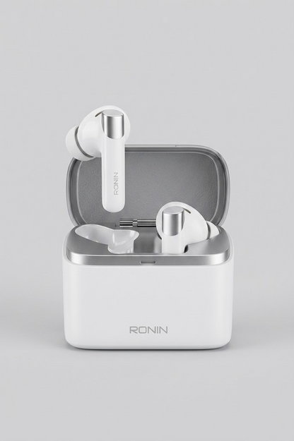 Ronin Glacier TWS Earbuds – ANC + App Control White