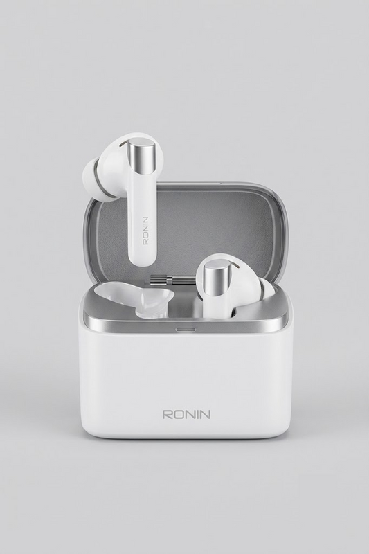 Ronin Glacier TWS Earbuds – ANC + App Control White